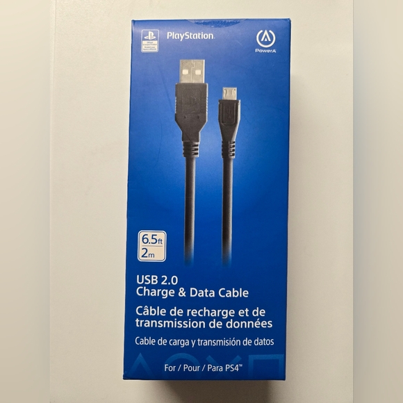 PowerA Other - PowerA USB 2.0 Charge & Data Cable For PS4